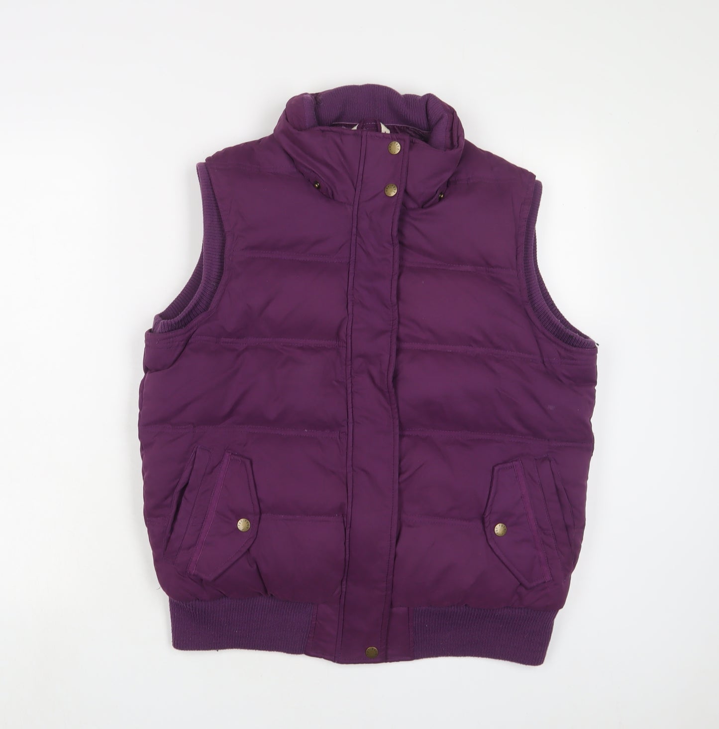 Fat Face Womens Purple Gilet Jacket Size 14 Zip