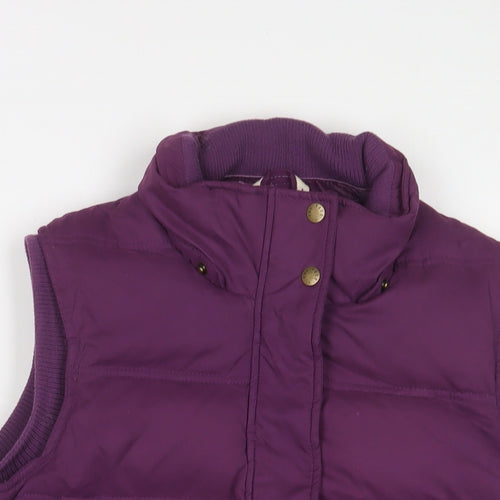 Fat Face Womens Purple Gilet Jacket Size 14 Zip
