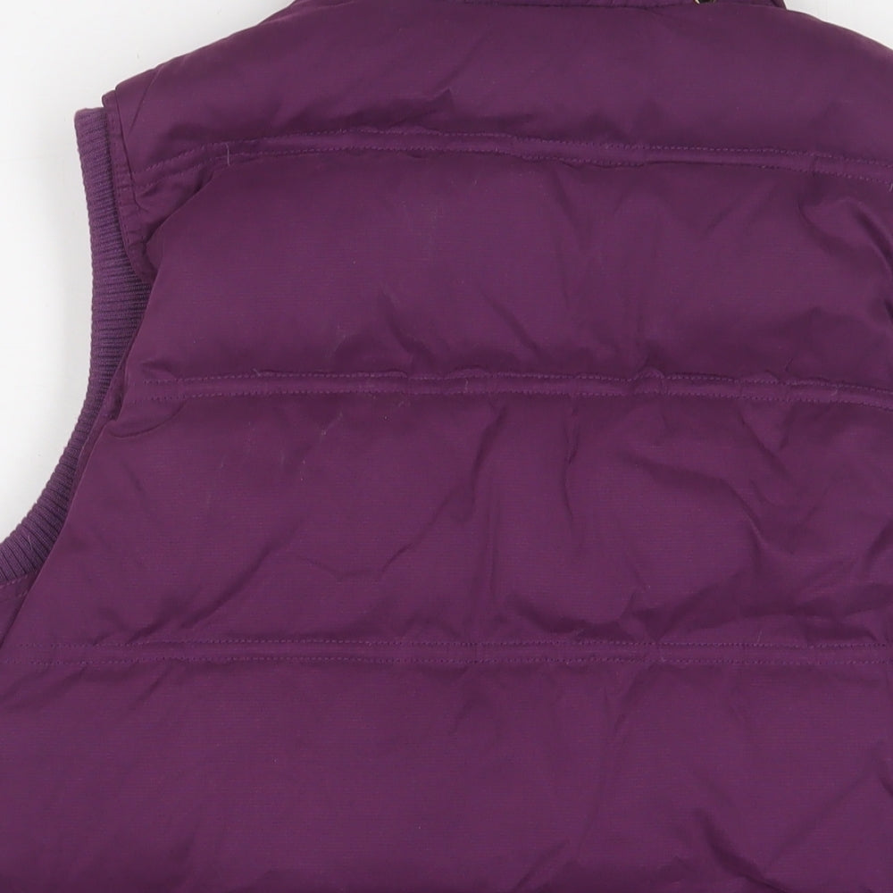 Fat Face Womens Purple Gilet Jacket Size 14 Zip