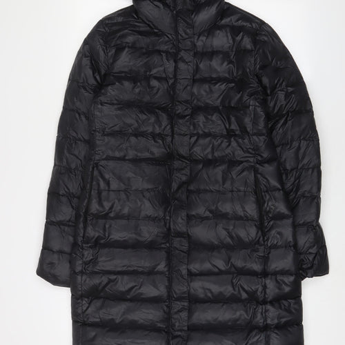 Joseph Womens Black Puffer Jacket Coat Size 10 Zip
