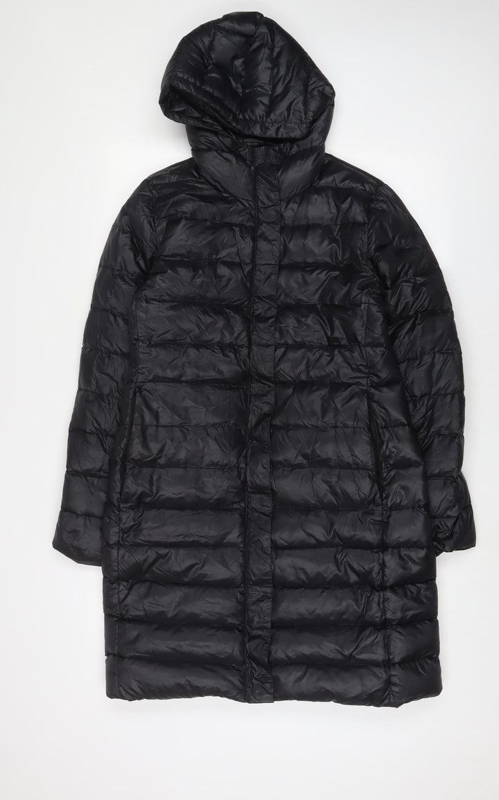 Joseph Womens Black Puffer Jacket Coat Size 10 Zip
