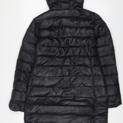 Joseph Womens Black Puffer Jacket Coat Size 10 Zip
