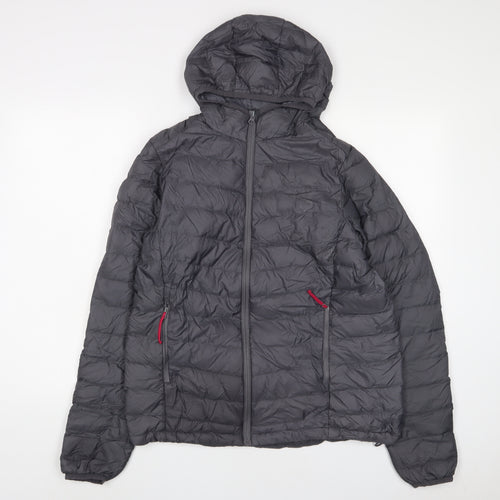 Hi Gear Womens Grey Puffer Jacket Jacket Size 14 Zip
