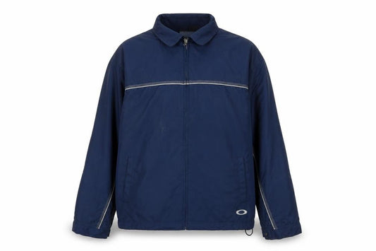 Front view of Software men’s blue jacket, size XL, zip