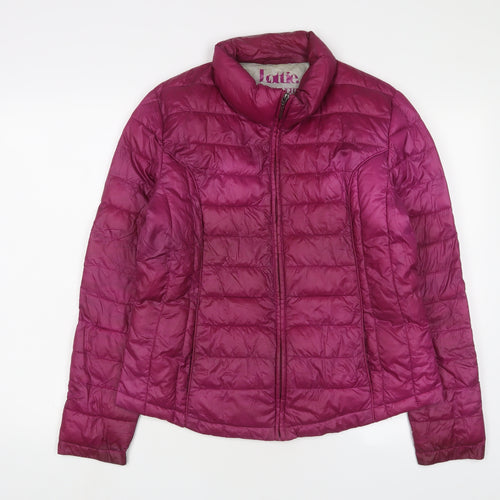 Lottie Womens Purple Puffer Jacket Jacket Size M Zip