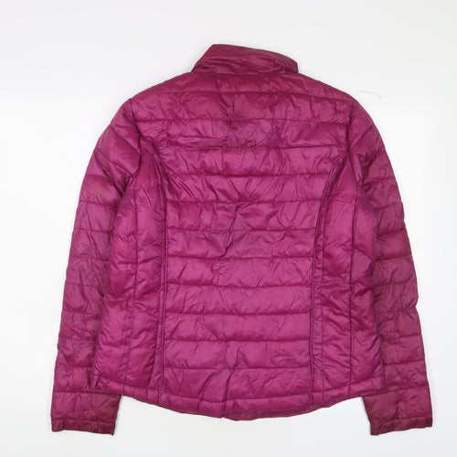 Lottie Womens Purple Puffer Jacket Jacket Size M Zip