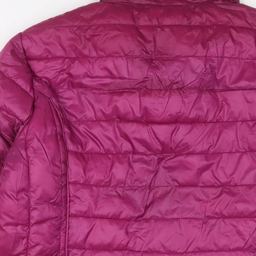 Lottie Womens Purple Puffer Jacket Jacket Size M Zip