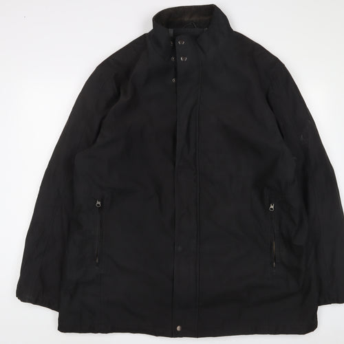 Henley & Knight Mens Black Jacket Coat Size 2XL Zip