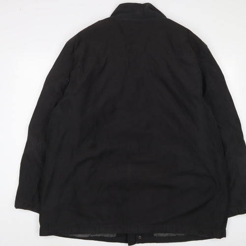 Henley & Knight Mens Black Jacket Coat Size 2XL Zip