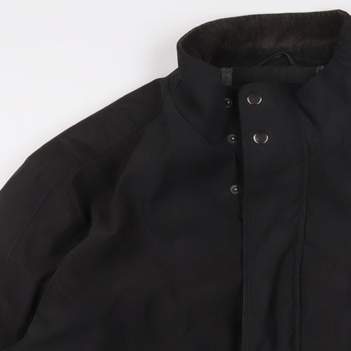 Henley & Knight Mens Black Jacket Coat Size 2XL Zip
