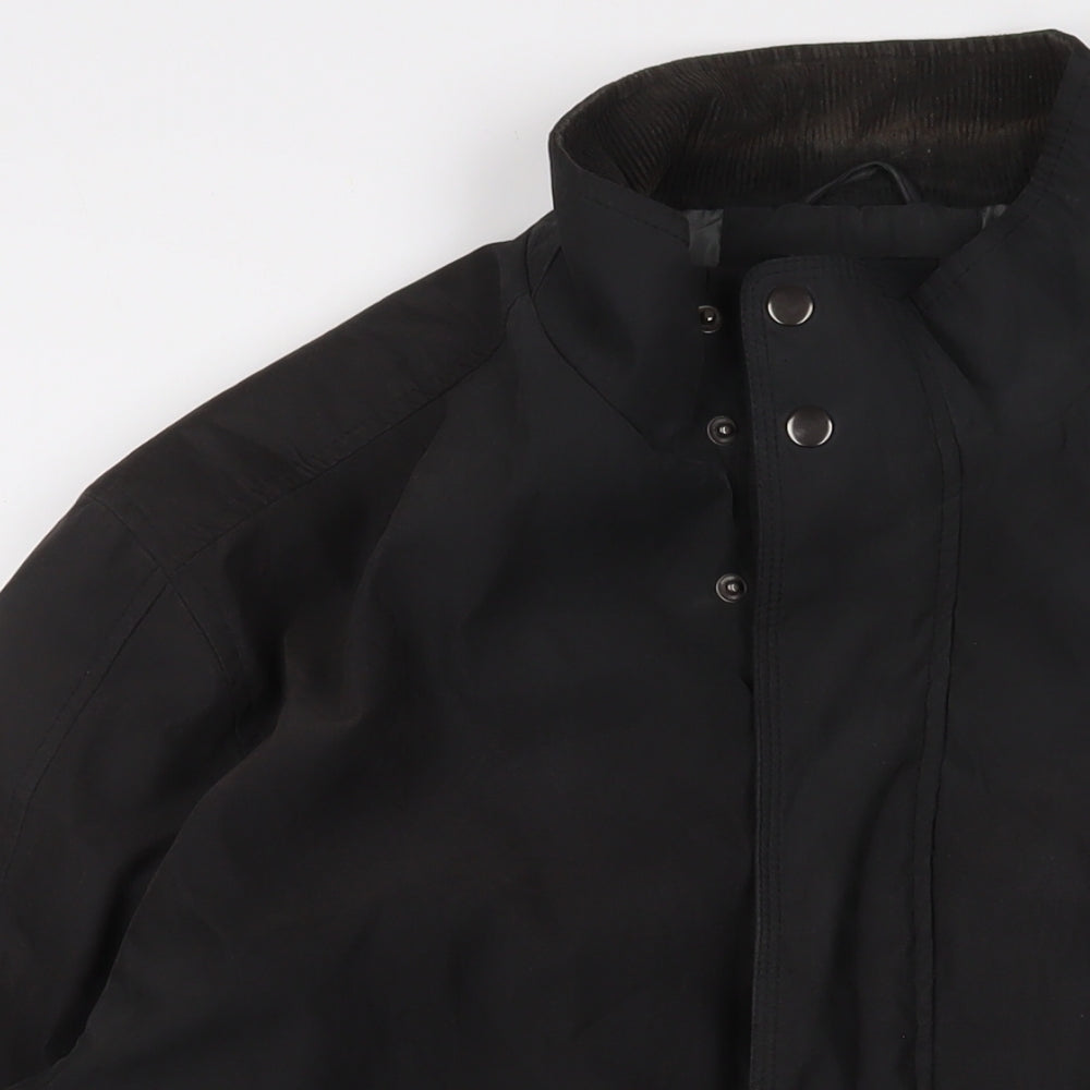 Henley & Knight Mens Black Jacket Coat Size 2XL Zip