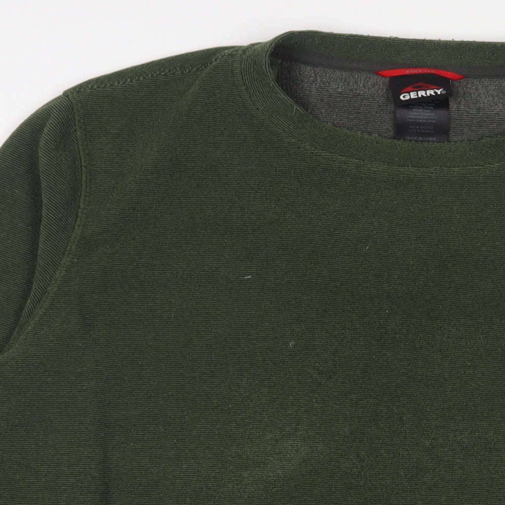 Gerry Mens Green Polyester Pullover Sweatshirt Size L