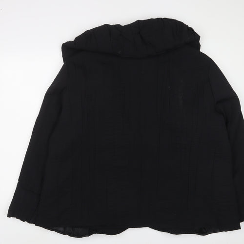 Jean Marc Phillips Womens Black Jacket Coat Size 8 Button