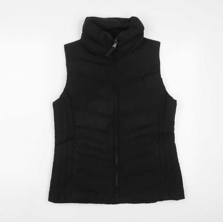 Talbots Womens Black Gilet Jacket Size M Zip - Zip Pockets
