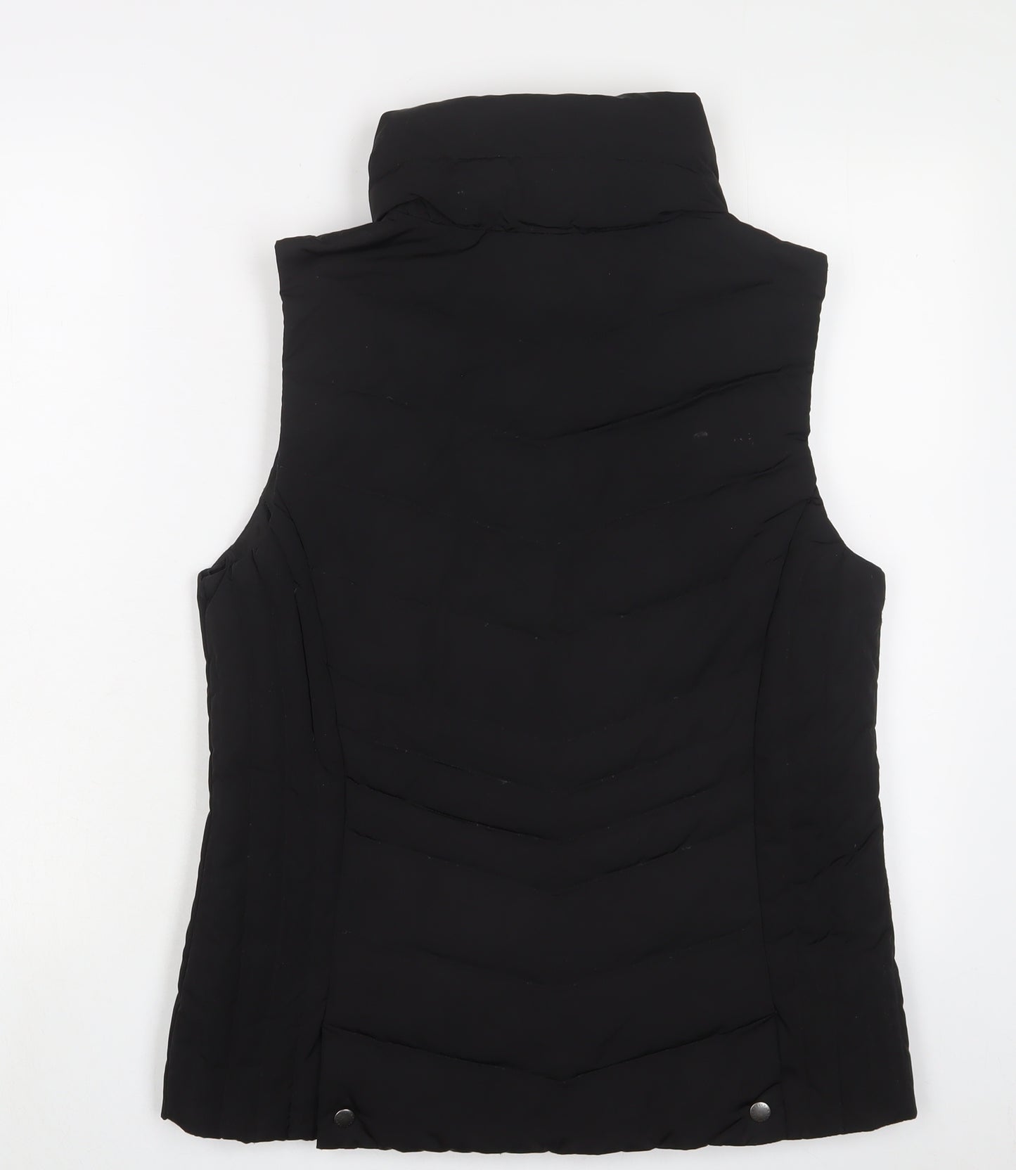 Talbots Womens Black Gilet Jacket Size M Zip - Zip Pockets