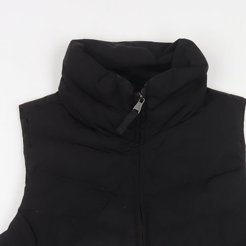 Talbots Womens Black Gilet Jacket Size M Zip - Zip Pockets