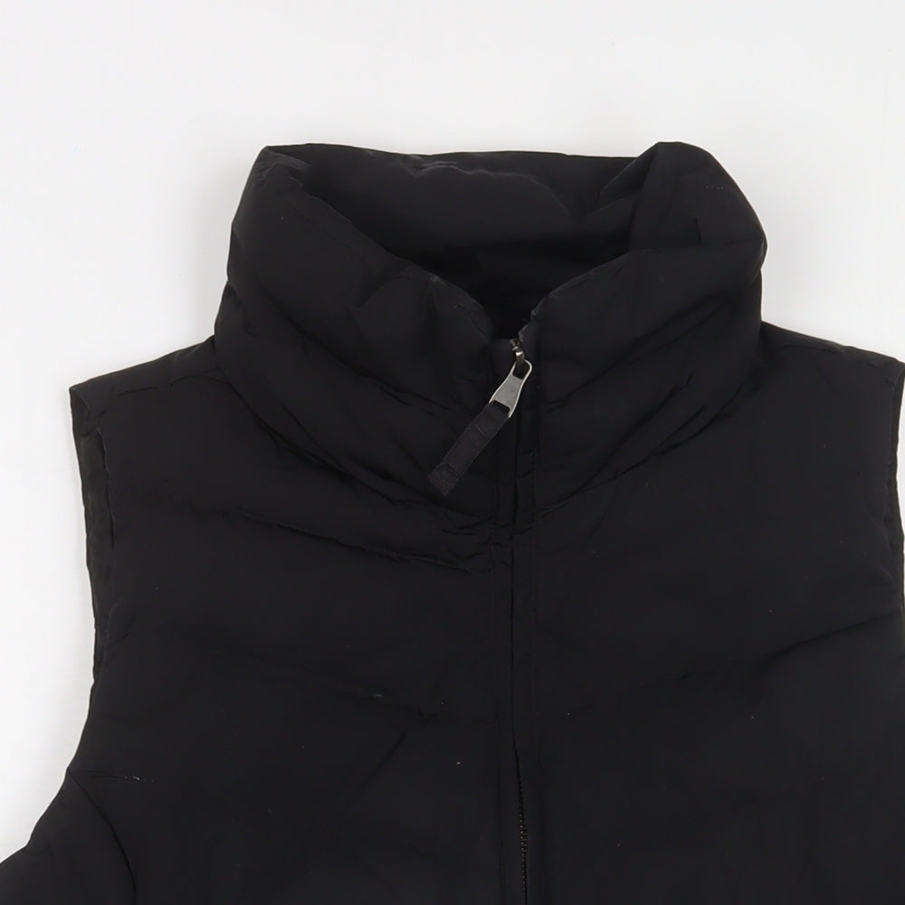 Talbots Womens Black Gilet Jacket Size M Zip - Zip Pockets