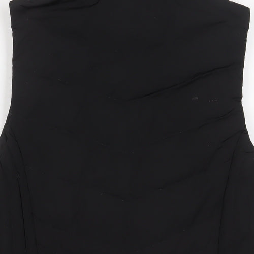 Talbots Womens Black Gilet Jacket Size M Zip - Zip Pockets