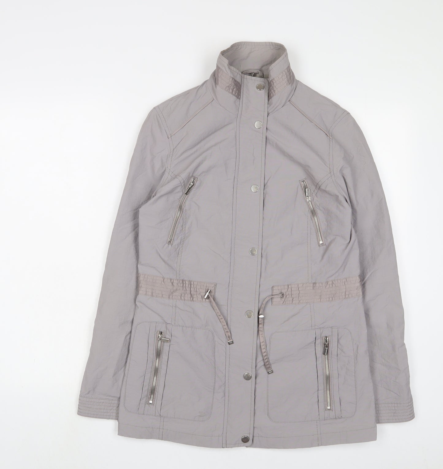 RJR.John Rocha Womens Grey Jacket Size 10 Zip