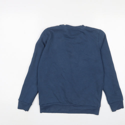 NEXT Boys Blue Cotton Pullover Sweatshirt Size 11 Years Pullover - Logo, Embroidered