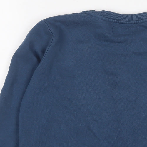NEXT Boys Blue Cotton Pullover Sweatshirt Size 11 Years Pullover - Logo, Embroidered