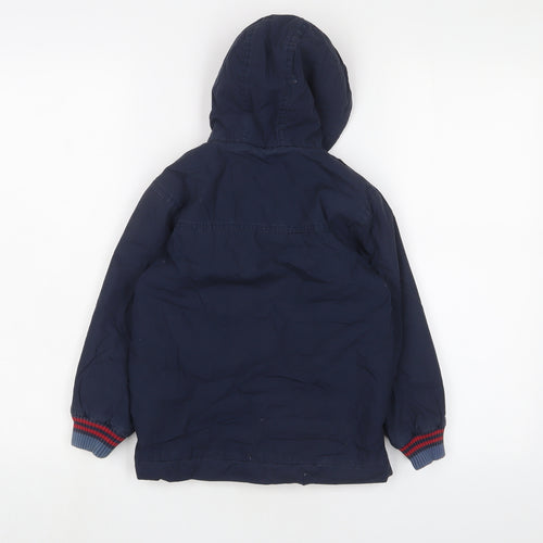 MINIMODE Boys Blue Basic Coat Coat Size 4-5 Years Zip