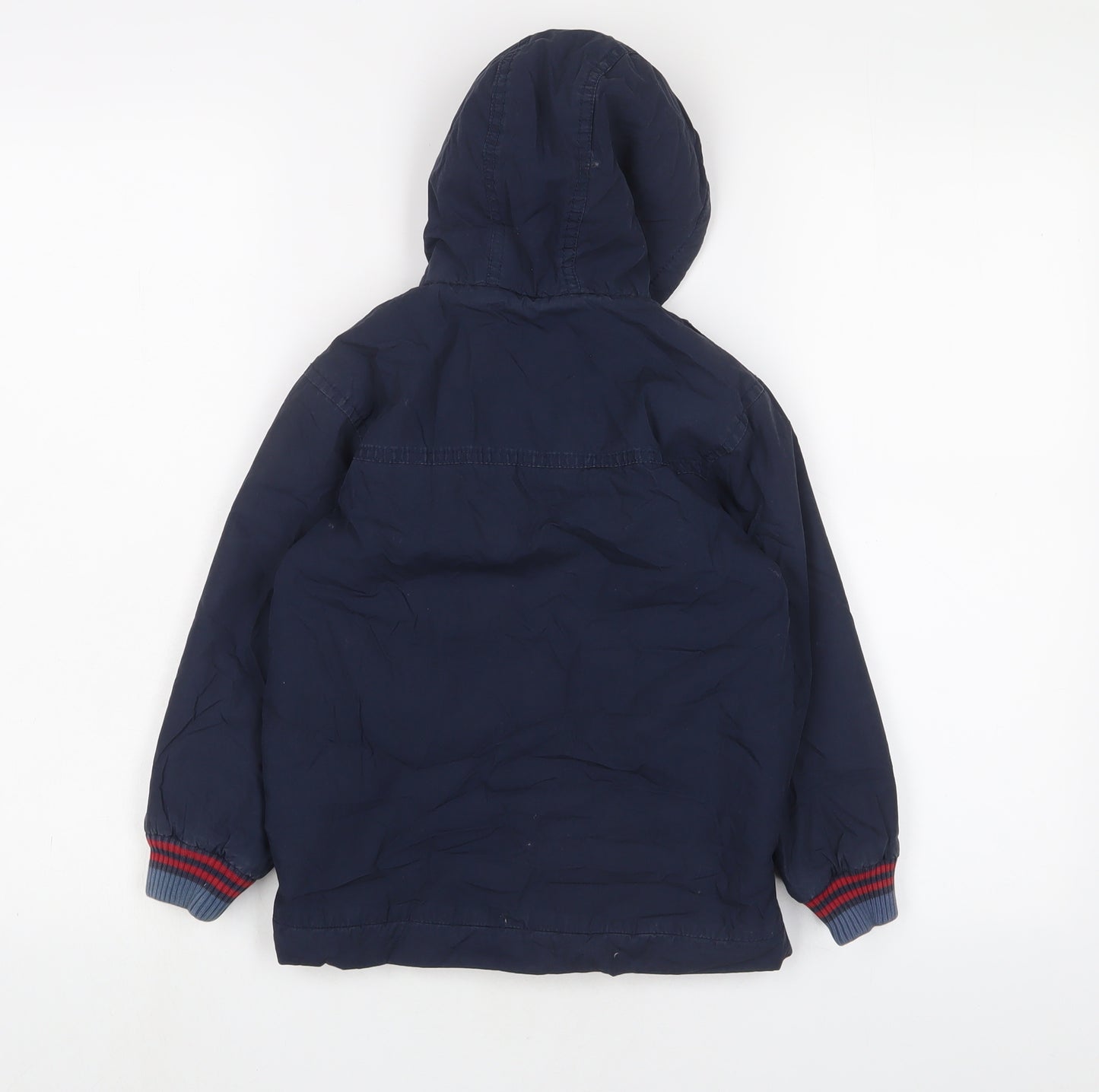 MINIMODE Boys Blue Basic Coat Coat Size 4-5 Years Zip