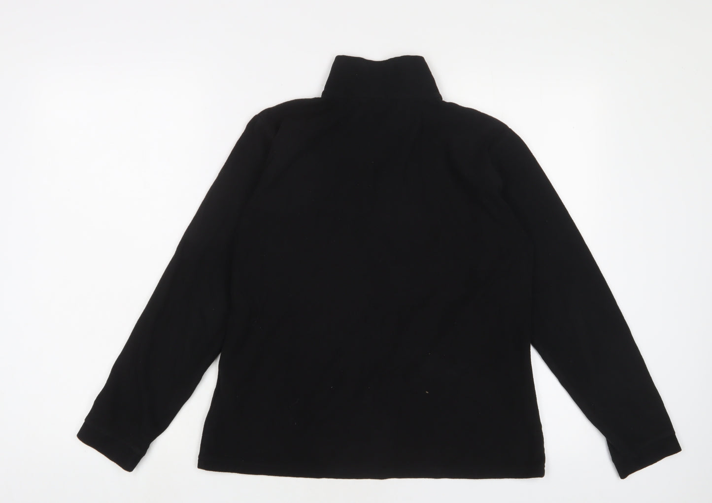 Parallel Womens Black Polyester Pullover Sweatshirt Size 12 Zip