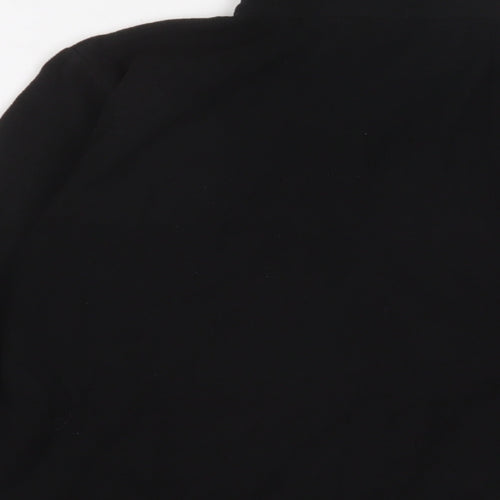 Parallel Womens Black Polyester Pullover Sweatshirt Size 12 Zip