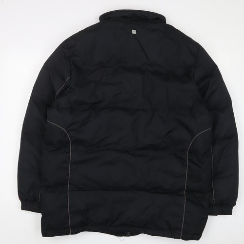 Mountain Warehouse Mens Black Puffer Jacket Coat Size L Zip