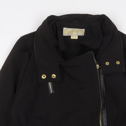 Michael Kors Womens Black Jacket Size L Zip
