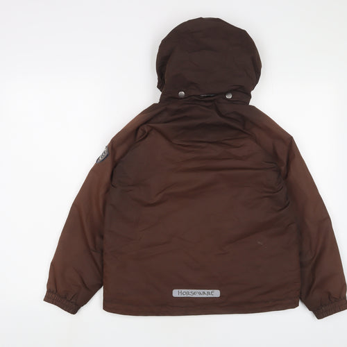 Horseware Boys Brown Basic Coat Coat Size 9-10 Years Zip