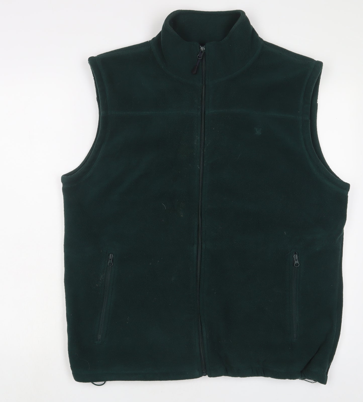 James Pringle Mens Green Gilet Jacket Size L Zip - Zip Pockets