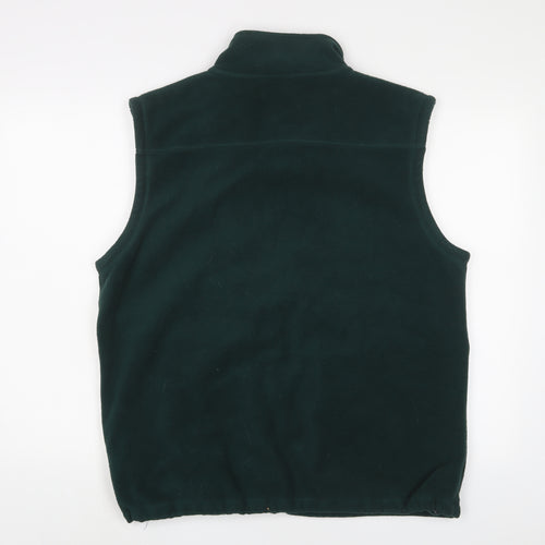 James Pringle Mens Green Gilet Jacket Size L Zip - Zip Pockets