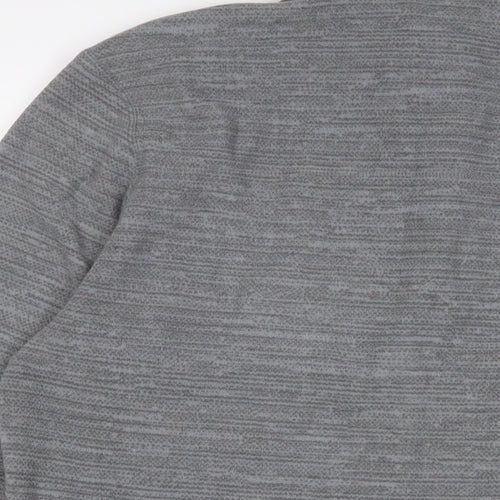 DECATHLON Mens Grey Polyester Pullover Sweatshirt Size L - Logo, Embroidered
