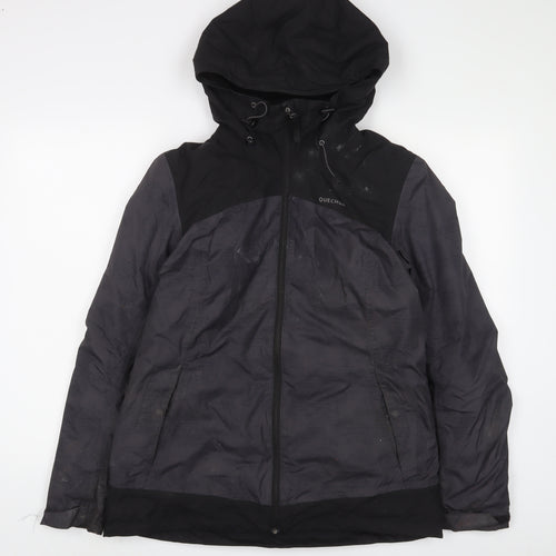 DECATHLON Mens Grey Quilted Coat Size M Zip
