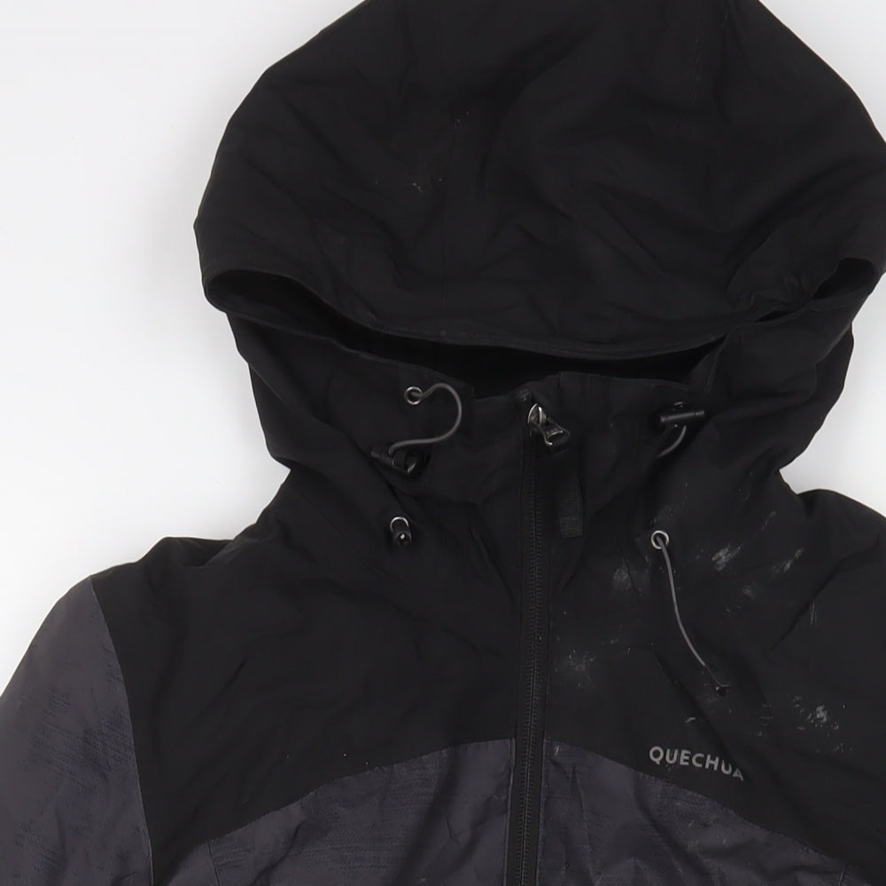 DECATHLON Mens Grey Quilted Coat Size M Zip