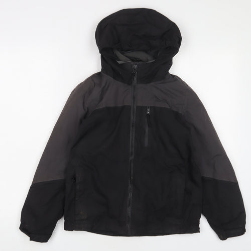 Peter Storm Boys Grey Basic Coat Coat Size 9-10 Years Zip