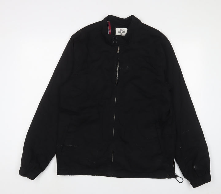 Bellfield Mens Black Jacket Size L Zip