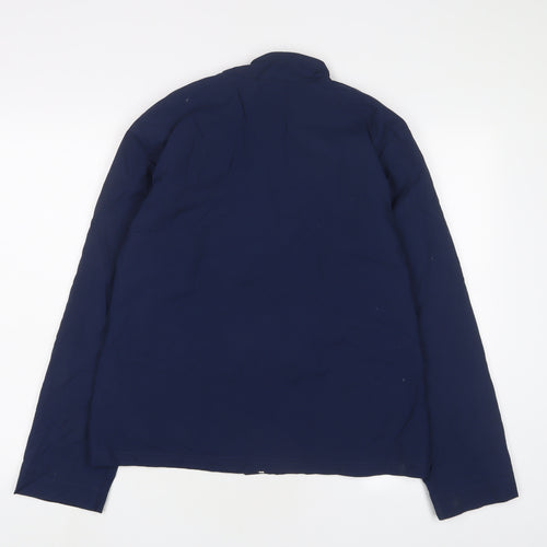 Nike Womens Blue Jacket Size 10 Zip - Logo, Embroidered