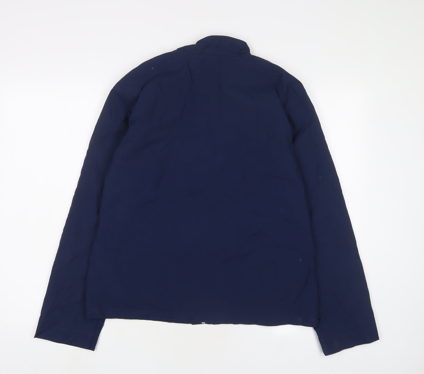 Nike Womens Blue Jacket Size 10 Zip - Logo, Embroidered