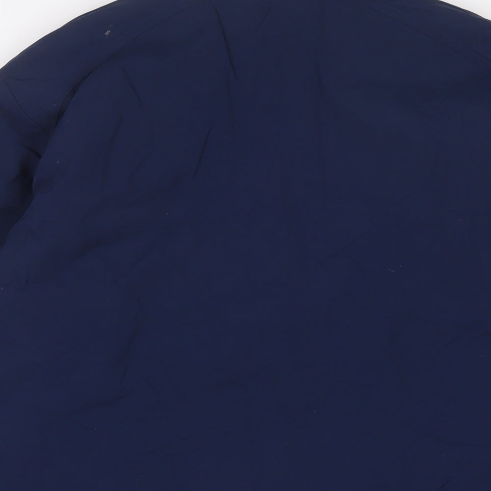 Nike Womens Blue Jacket Size 10 Zip - Logo, Embroidered