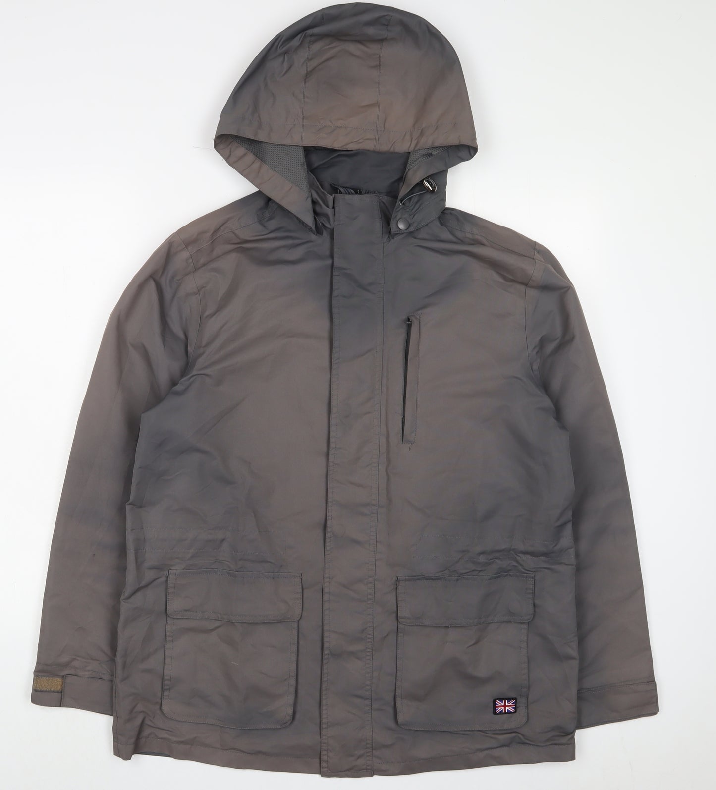 Cotton Traders Mens Grey Jacket Coat Size M Zip