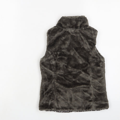 John Lewis Girls Grey Gilet Jacket Size 8 Years Zip