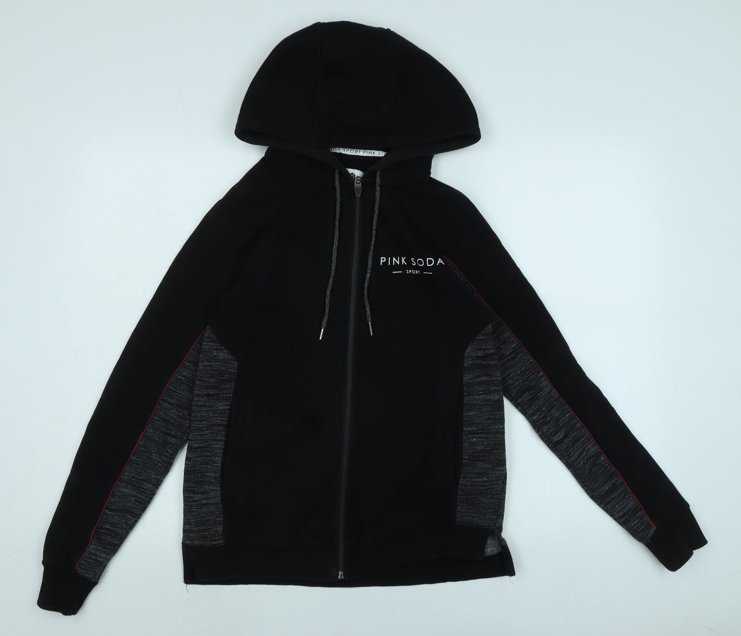 Pink Soda Womens Black Jacket Size 6 Zip - Logo