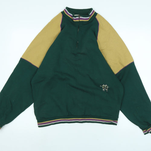 The wakefield shirt company Mens Green Cotton Pullover Sweatshirt Size M - logo