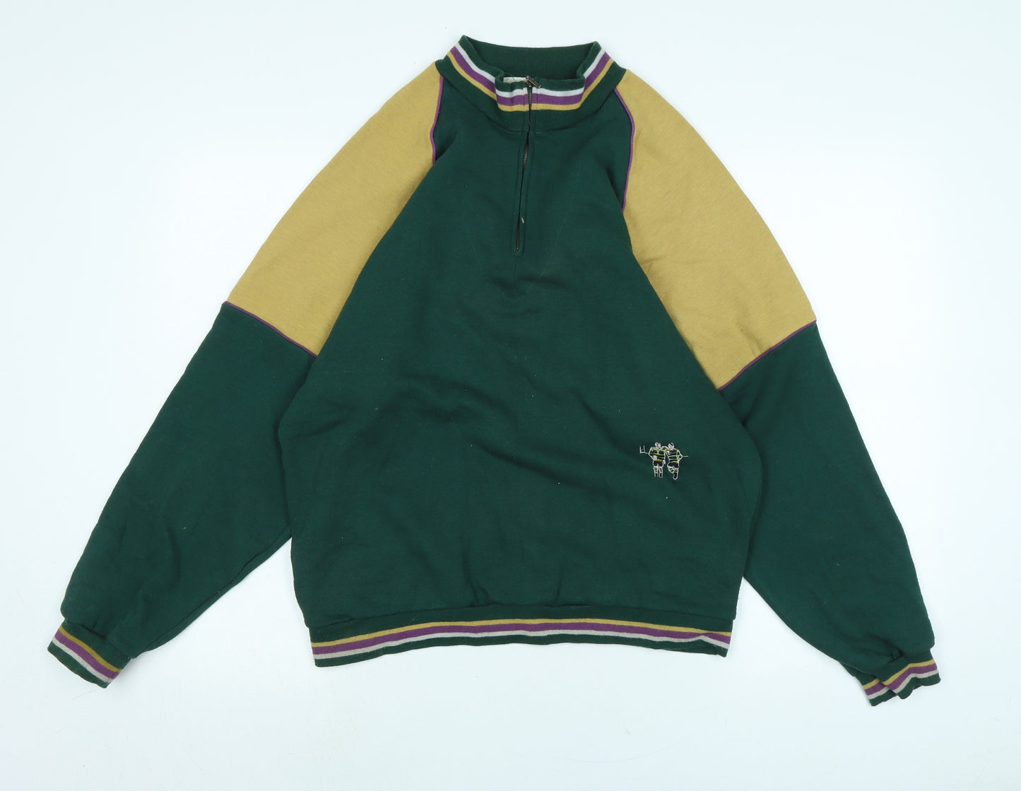 The wakefield shirt company Mens Green Cotton Pullover Sweatshirt Size M - logo