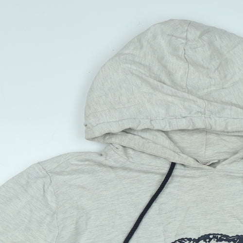 John Banner Mens Grey Cotton Pullover Hoodie Size 2XL - Logo