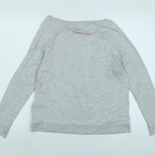Oasis Womens Grey Polyester Pullover Sweatshirt Size XS - Logo