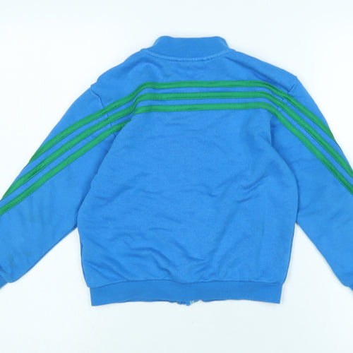 adidas Boys Blue Jacket Size 5-6 Years Zip - Logo